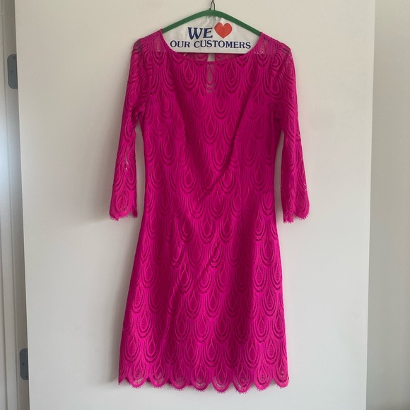 Lilly Pulitzer Pink Lace Dress - Picture 6 of 7